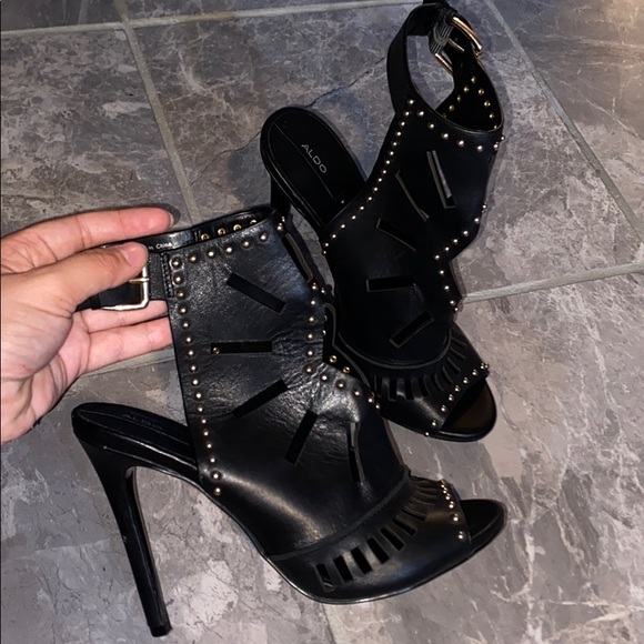 Aldo Shoes - gold carved detailed heels